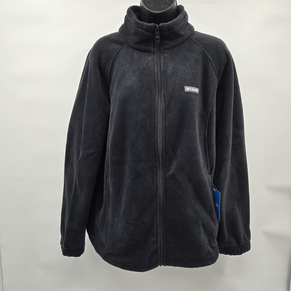 Columbia Benton Springs Full Zip Women's Fleece Black Size 2X New With Tags
